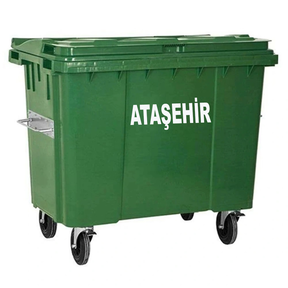 Ataşehir 1100 Litre Plastik Çöp Konteyneri