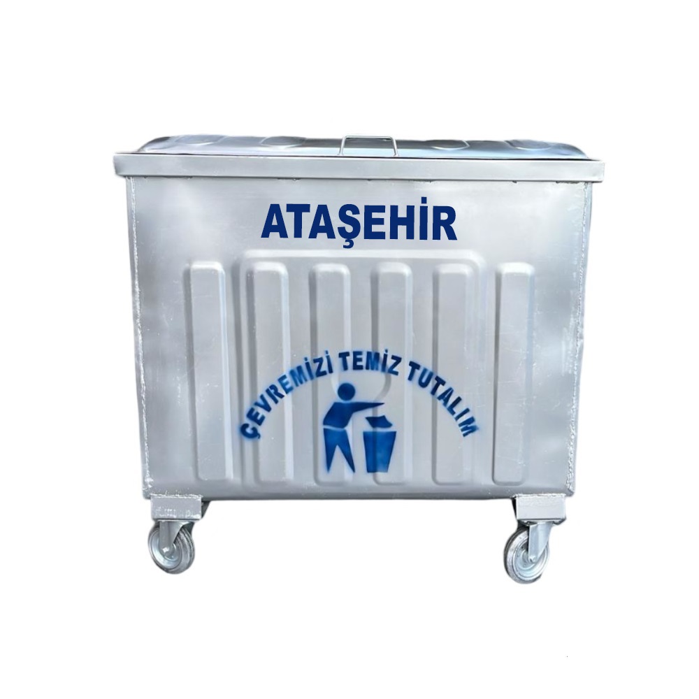 Ataşehir 800 Litre Metal Çöp Konteyneri